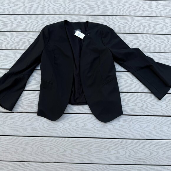 New The Limited Stretch Black Suit Blazer Jacket Coat Size 12 Open Front NWT - Picture 1 of 8